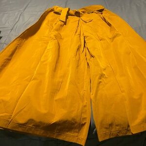 Bold Orange Wide-Leg Trousers